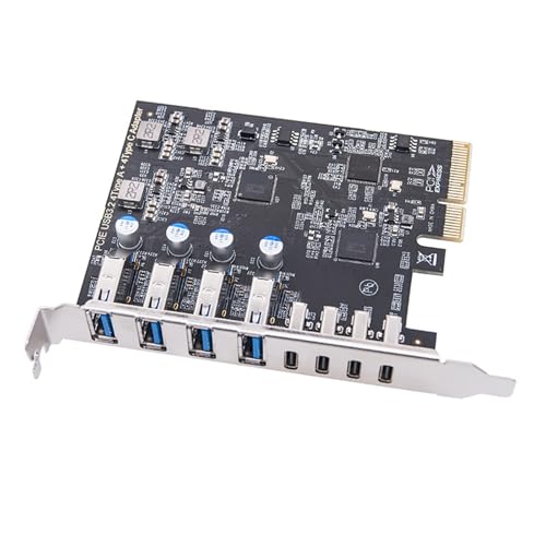 Carte PCIE USB 3.2 rapide de 10 Gbit/s hub interne 8 ports USB-A