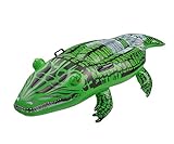 Happy People - 77848 Krokodil Luftmatratze mit 2 Griffen Aufblasbares Reittiere Schwimmtiere Wasserliege