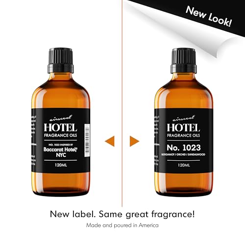 AirScent Hotel Diffuser Oil No. 1023 Inspired by The Baccarat Hotel Scent - Love Affair Fragrance Oil for Ultrasonic and Waterless Diffusers and Crafting - 10 mL, 0.34 fl oz Glass Bottle with Dropper