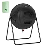 SQUEEZE master Light Weight Spherical Compost Bin-Compost Tumbler with Drain to Collect Liquid-Quick...