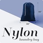 Handy Laundry Nylon XL - Large Capacity with Locking Drawstring, Machine Washable, Fits Laundry Baskets or Hampers, Holds 3 Loads of Clothes - Navy Blue (Pack of 2) - Image 2