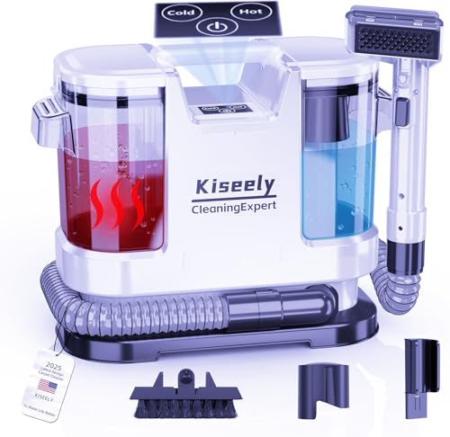 Nettoyeur de tapis et de tissus d'ameublement portable, chauffage instantané, Shampouineuse...