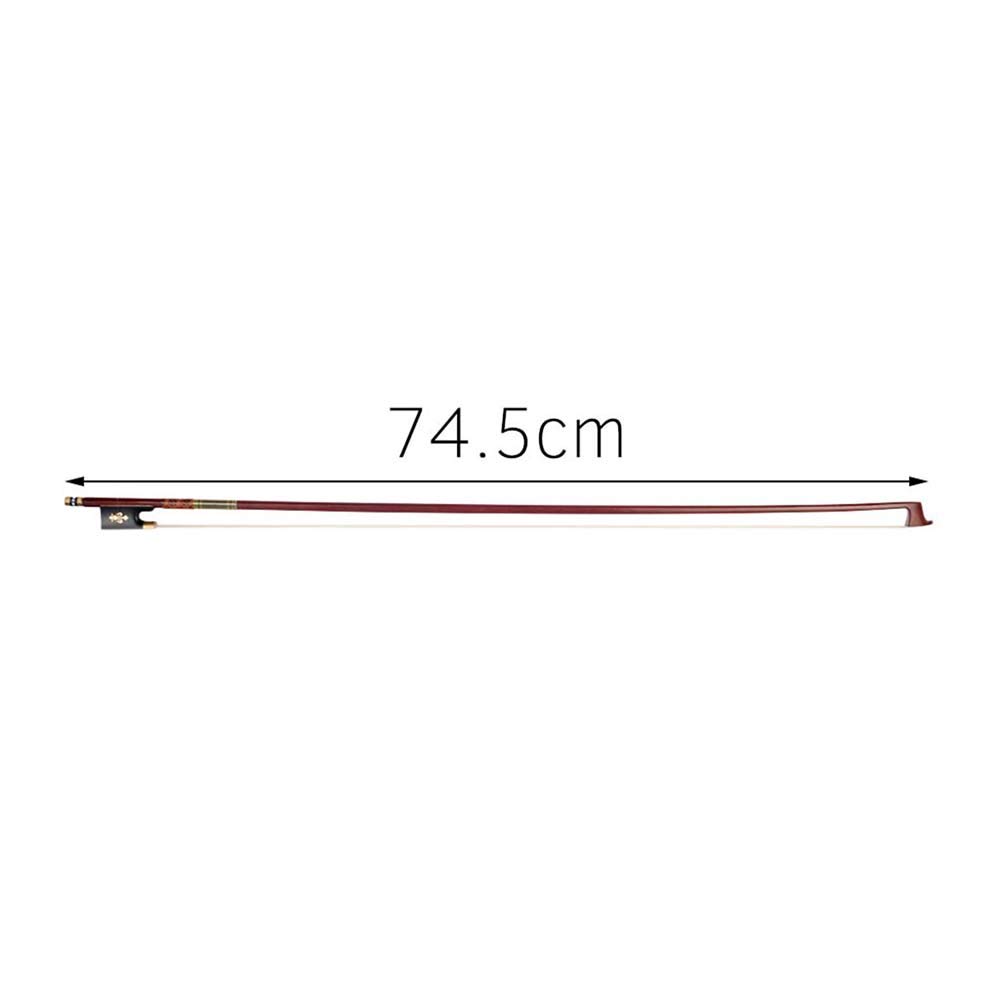 per Violino Pernambuco,Archetto per Violino (Pernambuco Bow Stick Black Ebony Frog And Horsetail Bow Hair) per Violino 4/4 Full Size