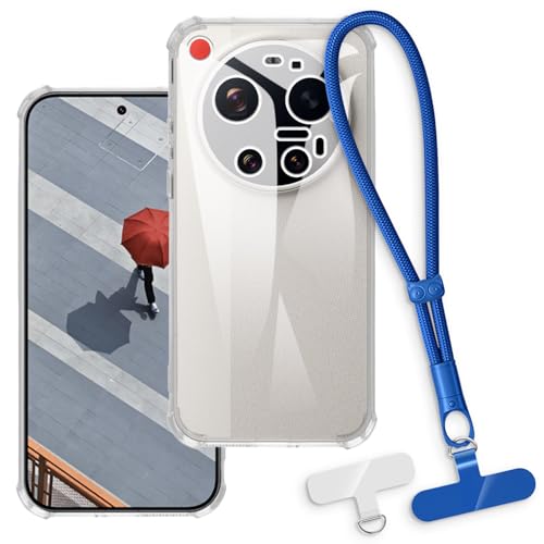 OAGELIM 2-in-1�ی�P�[�X�ƃ��X�g�X�g���b�v Xiaomi 17 Ultra 5G by Leica �Ƃ̌݊������� ���O���\�ȃ��j���[�h�t���d�b�J�o�[�A����~�ߕ����h�~�O���b�v�n���h�� (�N���A + �u���[)