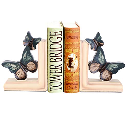 PENGKE Vintage Bookend,Rustic Style Luxury Art Book Stand Retro Antique Style Non-Skid Felt Pads to Protect Bookshelf Bookcase,1 Pair