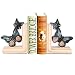 PENGKE Vintage Bookend,Rustic Style Luxury Art Book Stand Retro Antique Style Non-Skid Felt Pads to Protect Bookshelf Bookcase,1 Pair
