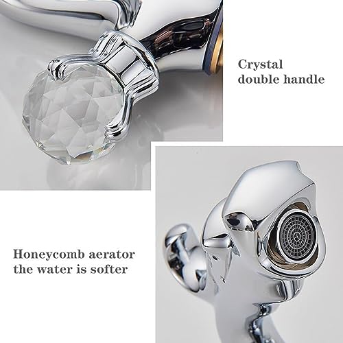 Robinet de lavabo luxe dragon or et chrome mitigeur retro - 5