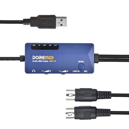DOREMiDi Cavo MIDI Audio Convertitore USB AMC-10 che ha sia la scheda audio e funzioni MIDI (AMC-10)