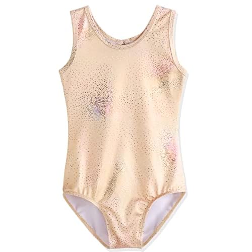 HOZIY Leotards for Girls Ballet Gymnastics Sleeveless Long Sleeve Colorful Sparkles Aqua Blue Pink Purple Solid 2-3T A Sleeveless Nude