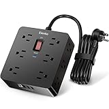 Surge Protector Power Strip - Eienko 6 Ft Extension Cord with 12 Widely Outlets, 3 Side Outlet...