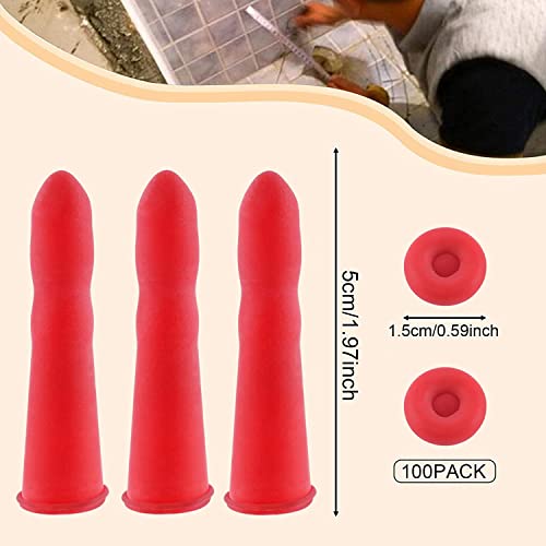 100 piezas tapa para masilla roja para sellar tubo miniatura 4