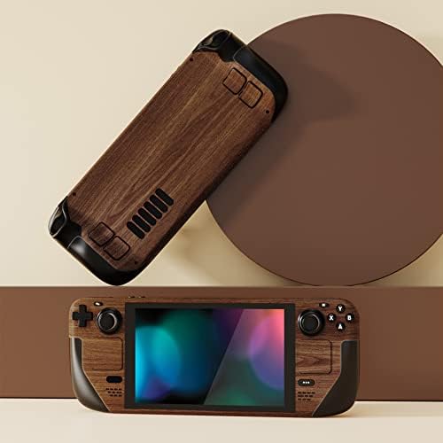 PlayVital Protective Skin Decal for Steam Deck LCD/OLED,Wood Grain - 3