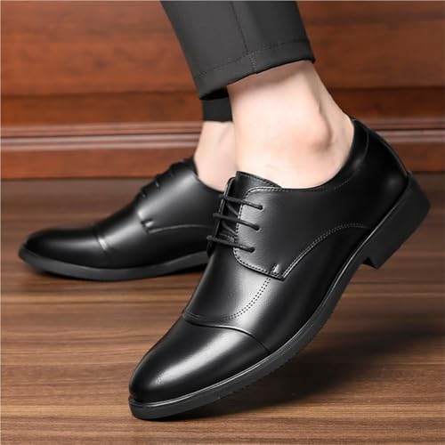 Men's Lace up Oxford Dress Shoes Genuine Leather Business Formal Oxfords Arch Support Comfortable Long Standing Office Wear3