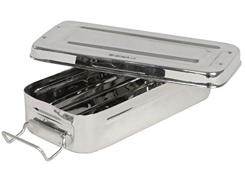 GiMa S.p.A 26668 Edelstahl-Box mit Griff, 18 x 8 x 4 cm