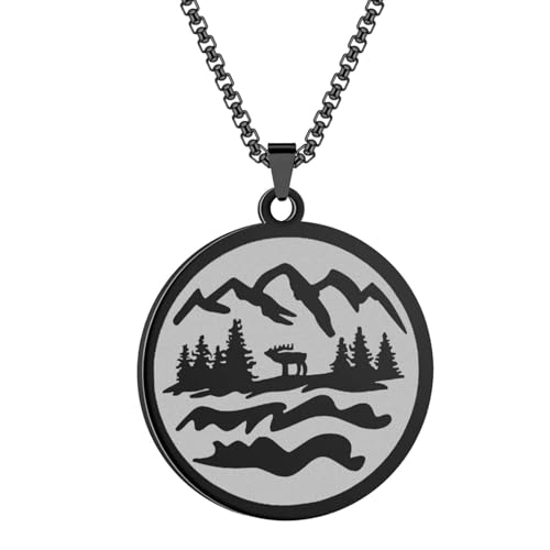 Bijoux vintage de montagne le cadeau idéal avec ce collier médaillon homme
