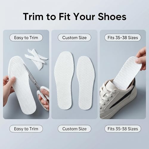 10 pares plantillas desechables transpirables mujer 24 cm miniatura 3