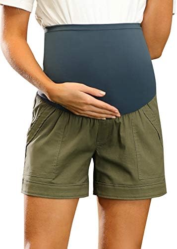 Casual Shorts for Pregnant Women Over Bump Comfy Cotton Lounge Shorts