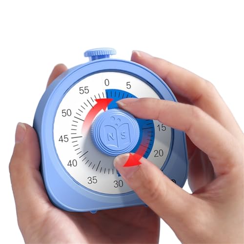 12H/60 Minutes Visual Timer Student Classroom Kitchen Timer Countdown Cooking Management Tools Home Adults Adjustable
