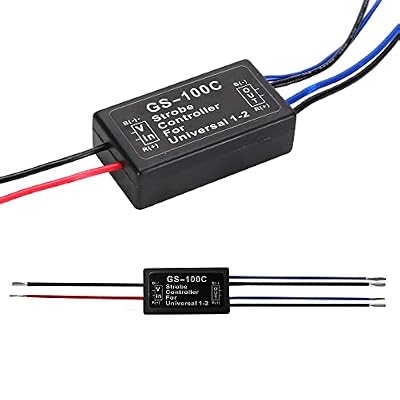 Brake Light Flash Strobe Controller Flasher Module Auto Car LED Flash Module for Motorcycles Cars Trucks Brake Lights Tail Stop Lights GS-100C 12-24V (Pack of 2)