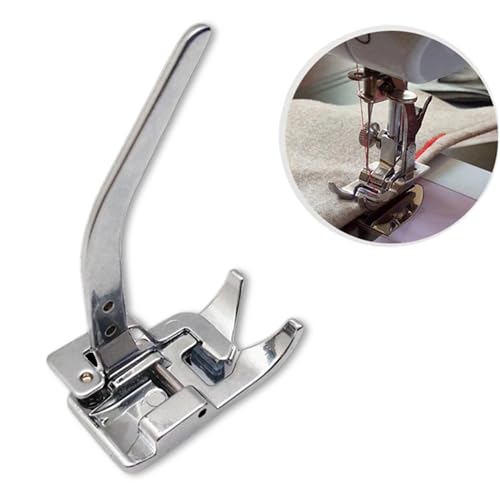 Image of ZENITH Kint Pressure Foot Snap on Type for Automatic Electric Low Shank Sewing Machines Suitable for Usha Janome Brother Singer etc Steel Finish (Kint Foot)