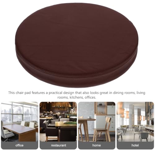 Cojín de asiento redondo de espuma y material sintético para silla 4