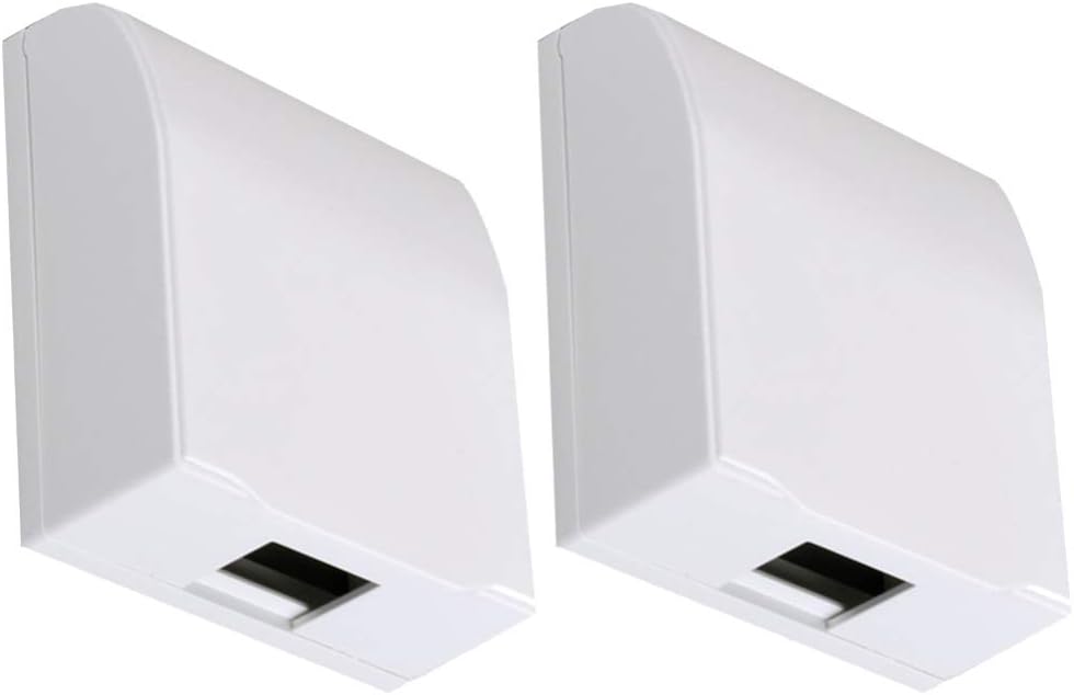 Exquisite switch cover,2PCS White Wall Perch Switch Socket Switch Plug Box Cover Splash Guard Box Outlet Cover Power Perch