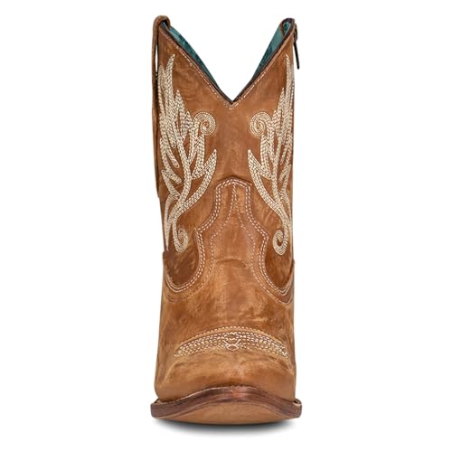 CORRAL LADIE'S GOLDEN EMBROIDERY ANKLE BOOT, LEATHER SOLE, URBAN A42183