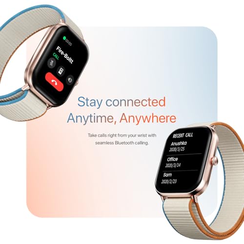Image of Fire-Boltt Ninja Call Pro Max NyluxeSmart Watch 2.01 inch Display, Bluetooth Calling, 120+ Sports Modes, Health Suite, Voice Assistance (Beige)