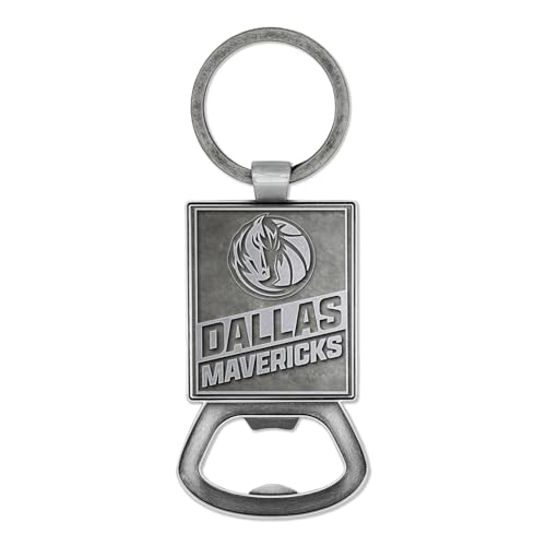 Rico Industries NBA Basketball Dallas Mavericks Pewter Style Bottle Opener Keychain