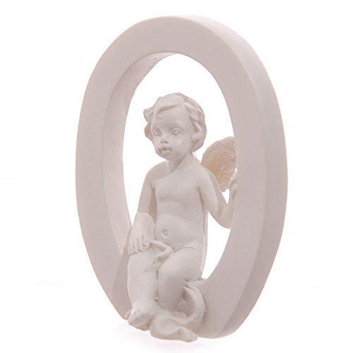 Lettere con angioletti, colore bianco Hope