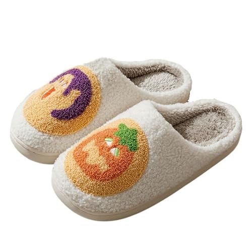 Image of LNERIP Animal Slippers Fruit Slippers Plant Slippers Various Cartoon Patterns Fluffy Soft Memory Foam Retro Indoor Outdoor Home Couple Shoes