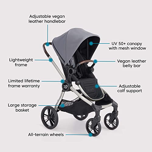Baby Jogger® City Sights® Stroller - Convertible Stroller with Compact Fold, Dark Slate - Thumbnail 6