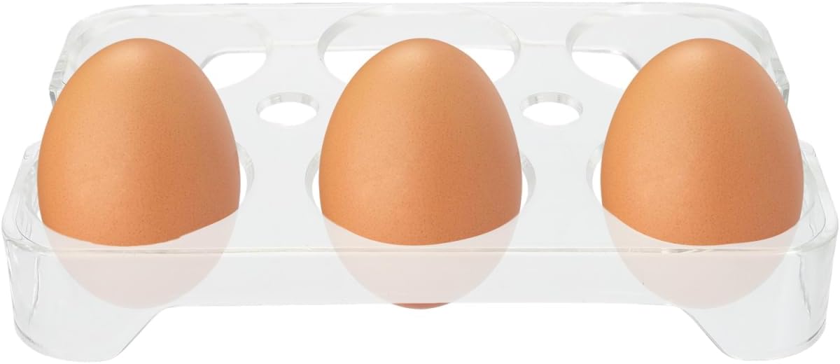Cabilock 2 x Storage Box for Eggs, Devilish Egg Plate, Egg Holder, Tray Eggs, 18 Ct Container for Egg Container, Egg Tray, Freezer Organiser Container, Mineral Water Fridge PP