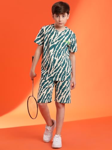 Image of Li'l Tomatoes Boys 100% Cotton Night Suit | Summer T-Shirt & Shorts Sleepwear Set | Soft & Breathable | 7-16 Years