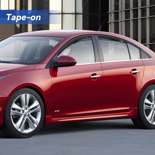 Image of Window Visors Rain Guards Shield for 2011-2015 Cruze Sedan, Out-Channel Window Vent Wind Deflectors Visors Shades for 2016 Cruze Limited