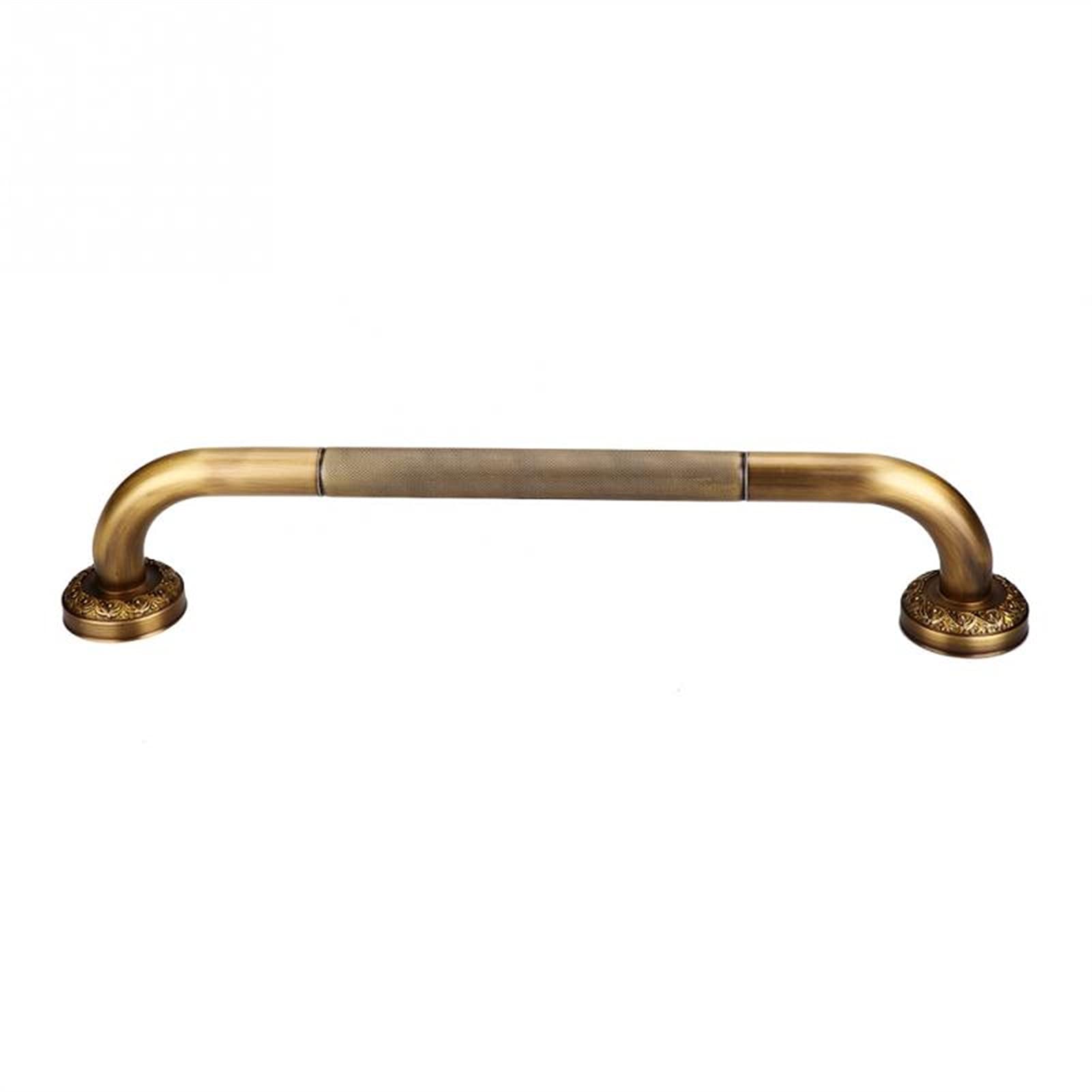 FKXSXAZ Tub Toilet Handrail Brass Carved Shower Wall Mounted Antique Style Safety Support Handle Anti-slip Grab Bar