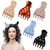 ボリューム用ルートリフティングヘアクリップ - ルーツ用ボリュームクリップ5個、ビンテージアクリルクロークリップ、カーリーヘアボリューム用ルートクリップ