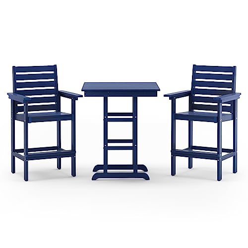 Homenjoy Outdoor Bar Set for 2 Persons, HDPE Weather Resistant Bar