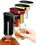 Redsack ウイスキー ポンプ 4L・2.7L瓶対応 電動 定量調整可（1~999ml） 計量ディスペンサー お酒ポンプ 充電式ワインデカンター ポアラー 自動ワインエアレーター ウイスキーサーバー デジタル表示 自宅 キャンプ 晩酌(黒)