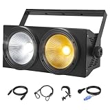 Luci PAR LED accecante da 200 W per palcoscenico, 2 luci LED bianco freddo e caldo, controllo DMX, stroboscopico COB con attivazione sonora per teatri, chiese ed eventi DJ.
