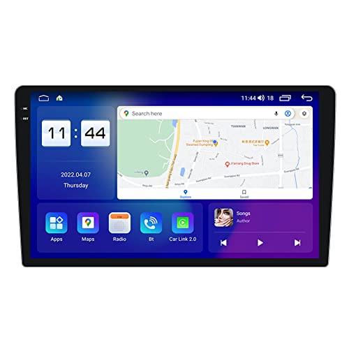 Android 12 Car Radio Stereo 9.5 Inch 2K QLED Touchscreen 2000x1200, Voice Control Octa Core GPS Navi Built-in Wireless Car-Play and Android Auto, FM AM RDS DSP DTS 4G LTE WiFi 4GB RAM 64GB ROM
