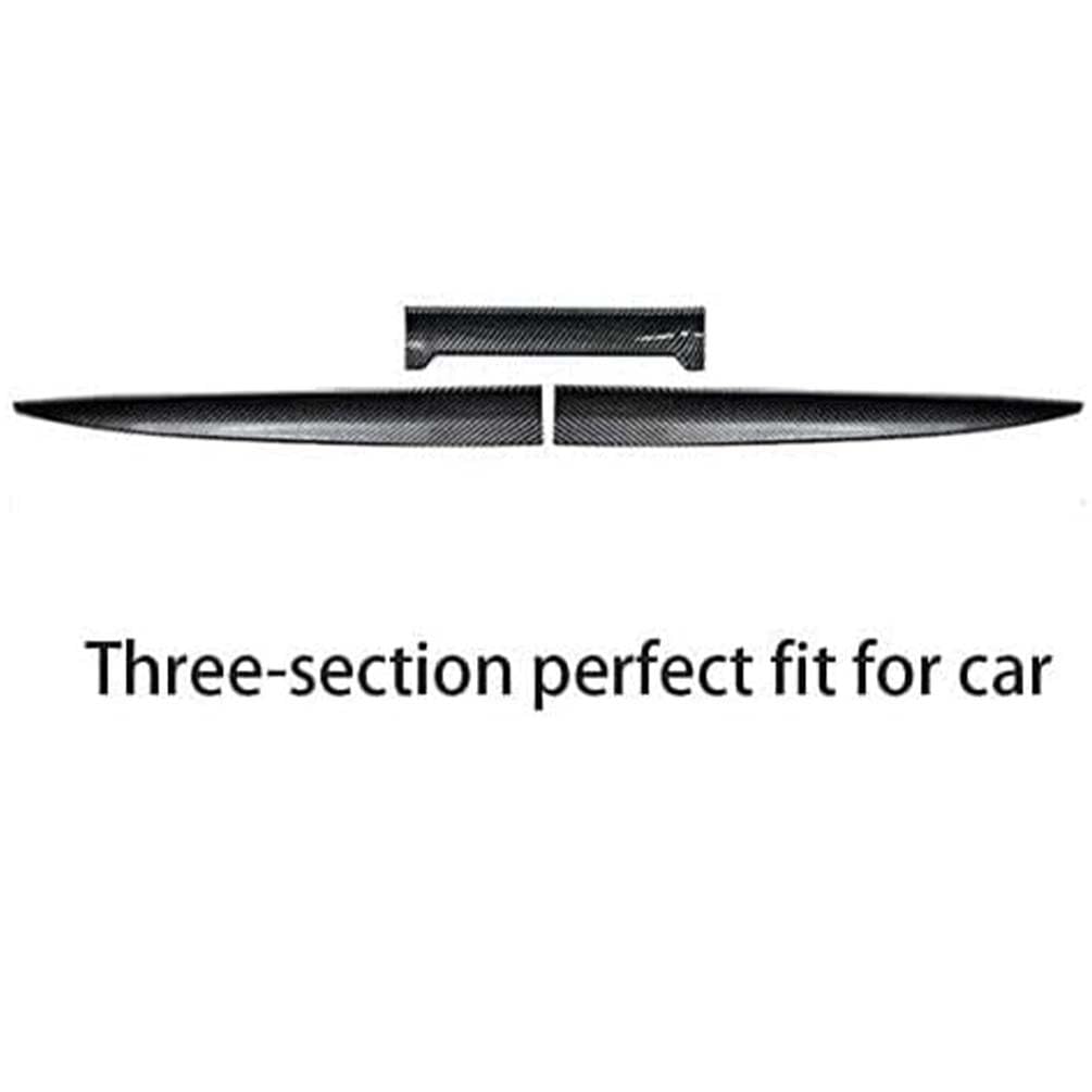 Aileron Arrière Voiture pour Ford Mustang Coupe Bullitt 2015-2025, ABS Aileron Coffre Arrière Spoiler Becquet Diffuseur Aile LèVre Anti-Rayures Accessoire, B/Carbon Fiber Look