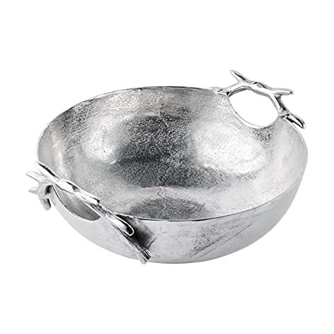 Schale Geweih Dekoteller Deko Aluminium Silber - Moderne Dekoschale aus Metall - Tischdeko Hochzeit Cover