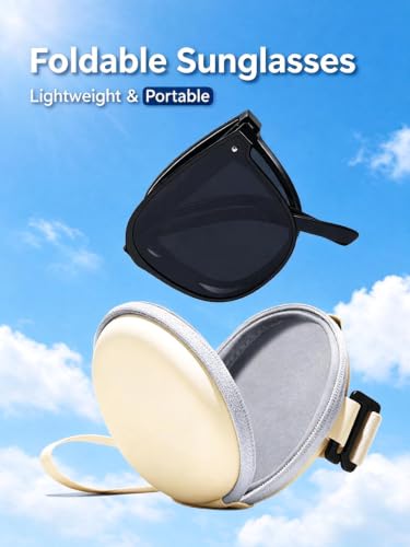 ChayWillow Foldable Oversized Square Sunglasses with UV Protection - image 8
