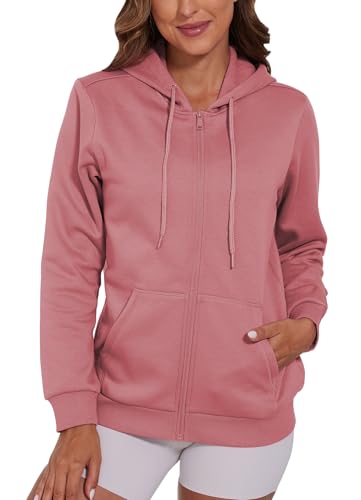 SMENG Womens Zip Up Hoodies Long Sleeve Fit Hooded Sweatshirts Fleece Lined 2026 Casual Lightweight Jacket - Image 5
