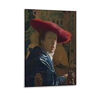 ヨハネス・フェルメール「赤い帽子の女」の鉛筆模写　額付き　箱あり ヨハネス・フェルメール「赤い帽子の女」の鉛筆模写 額付き 箱