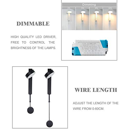 Evita el cansancio visual con este aplique LED regulable de pared 9W 6