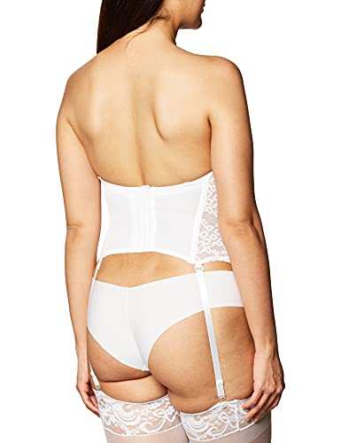 Va Bien Women's Lace Low Back Bustier, White, 36C #TOP2