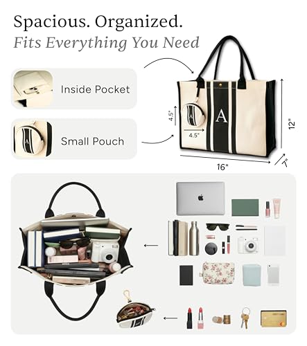 Bolsa Tote de lona personalizada LEAFICO para mujer miniatura 3