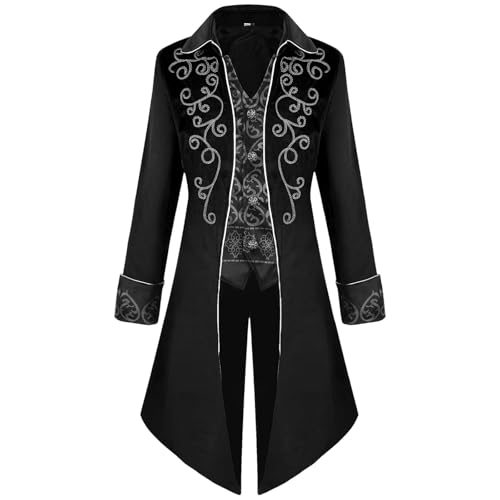 Costume de smoking médiéval pour homme veste steampunk vintage jacquard